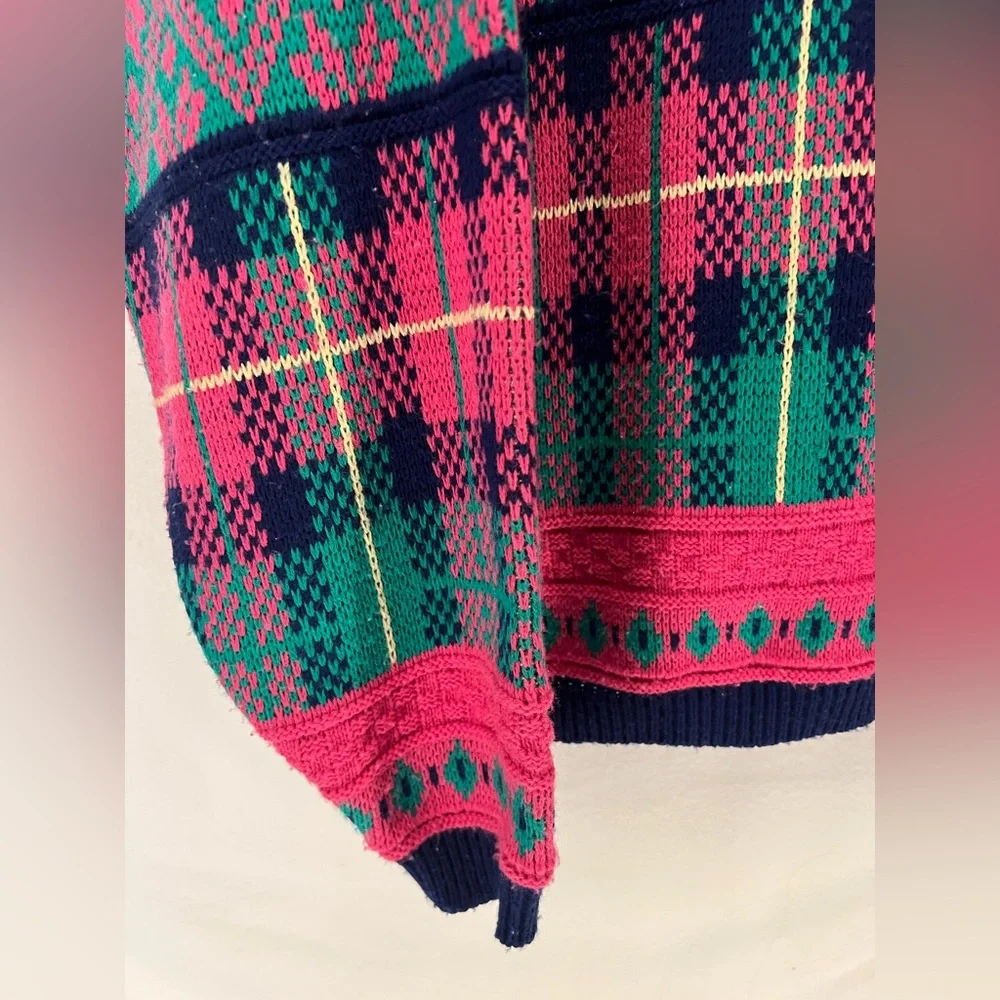 Vintage Rainbow Ridge Women’s Colorful Abstract Knit Pullover Sweater Size M - Picture 6 of 7